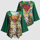 Personalized Guyana 60th Independence Day Kimono Sleeve Blouse Diamond Jubilee