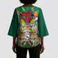 Personalized Guyana 60th Independence Day Kimono Sleeve Blouse Diamond Jubilee