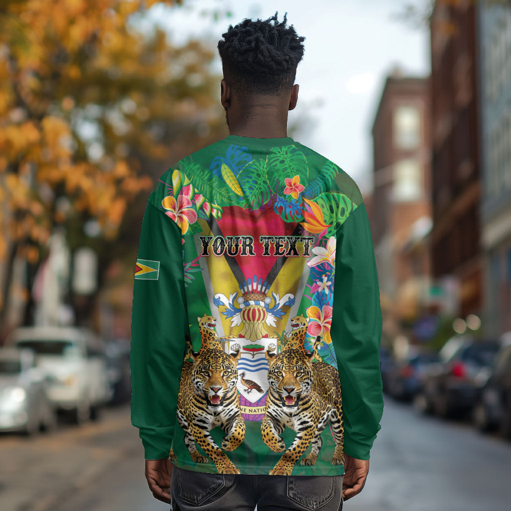 Personalized Guyana 60th Independence Day Long Sleeve Shirt Diamond Jubilee