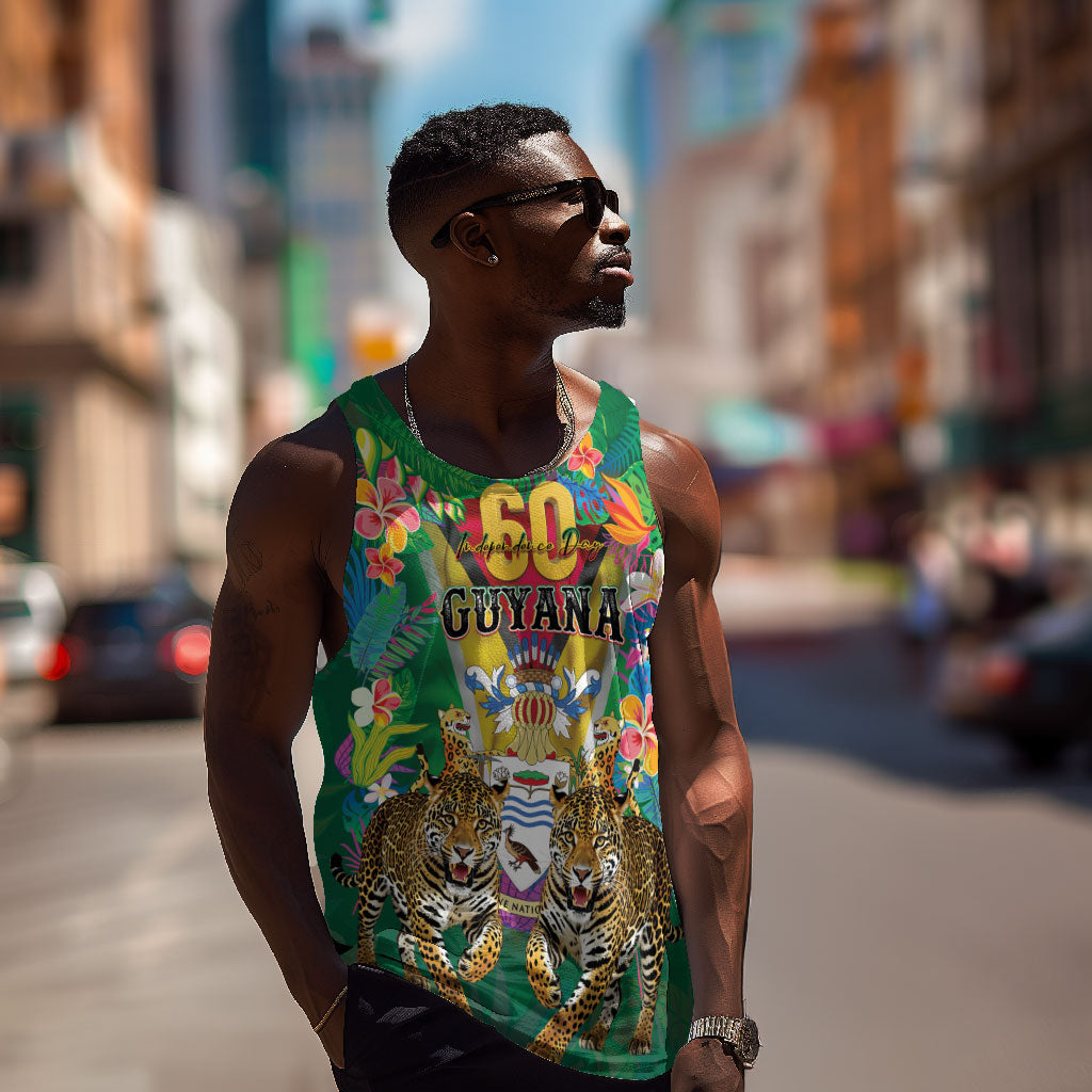 Personalized Guyana 60th Independence Day Men Tank Top Diamond Jubilee