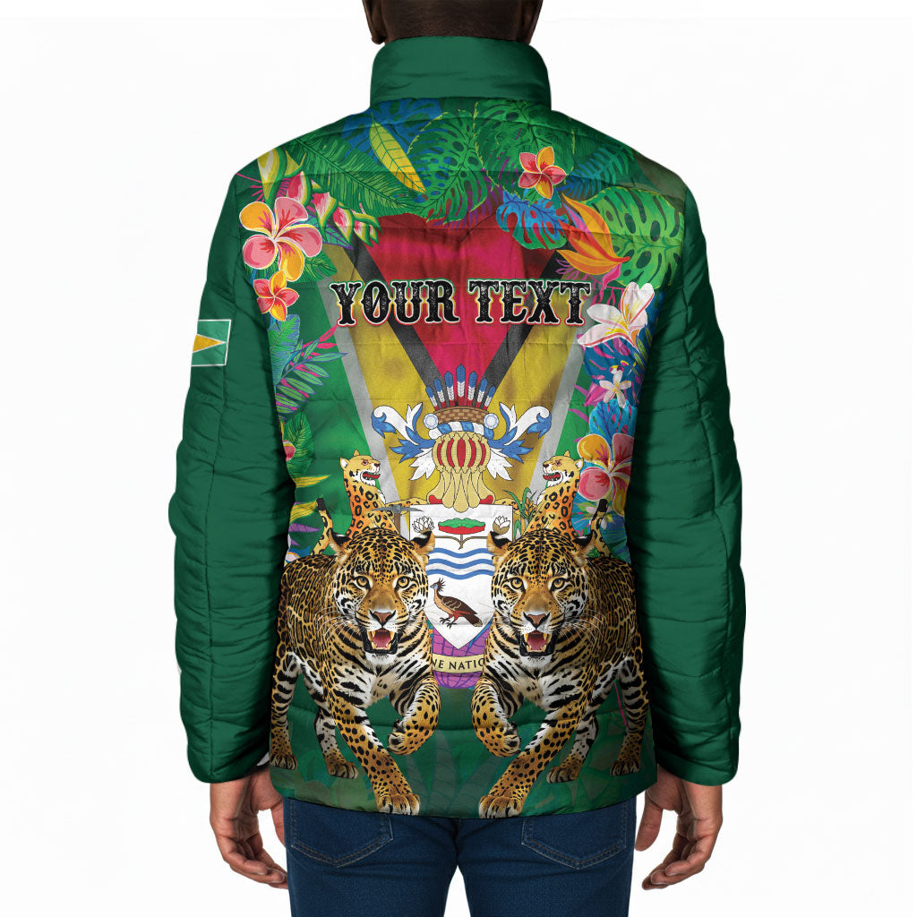 Personalized Guyana 60th Independence Day Padded Jacket Diamond Jubilee