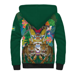 Personalized Guyana 60th Independence Day Sherpa Hoodie Diamond Jubilee