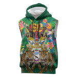 Personalized Guyana 60th Independence Day Sleeveless Hoodie Diamond Jubilee