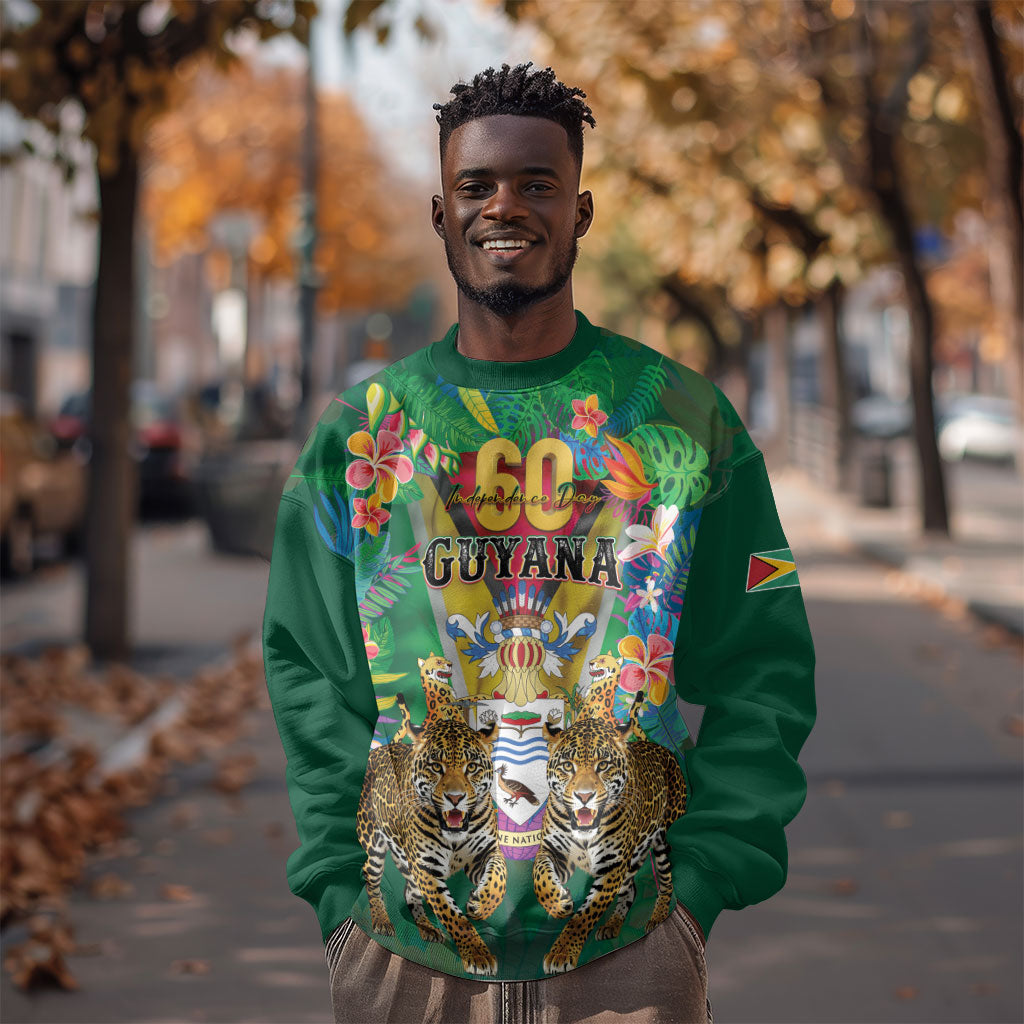 Personalized Guyana 60th Independence Day Sweatshirt Diamond Jubilee