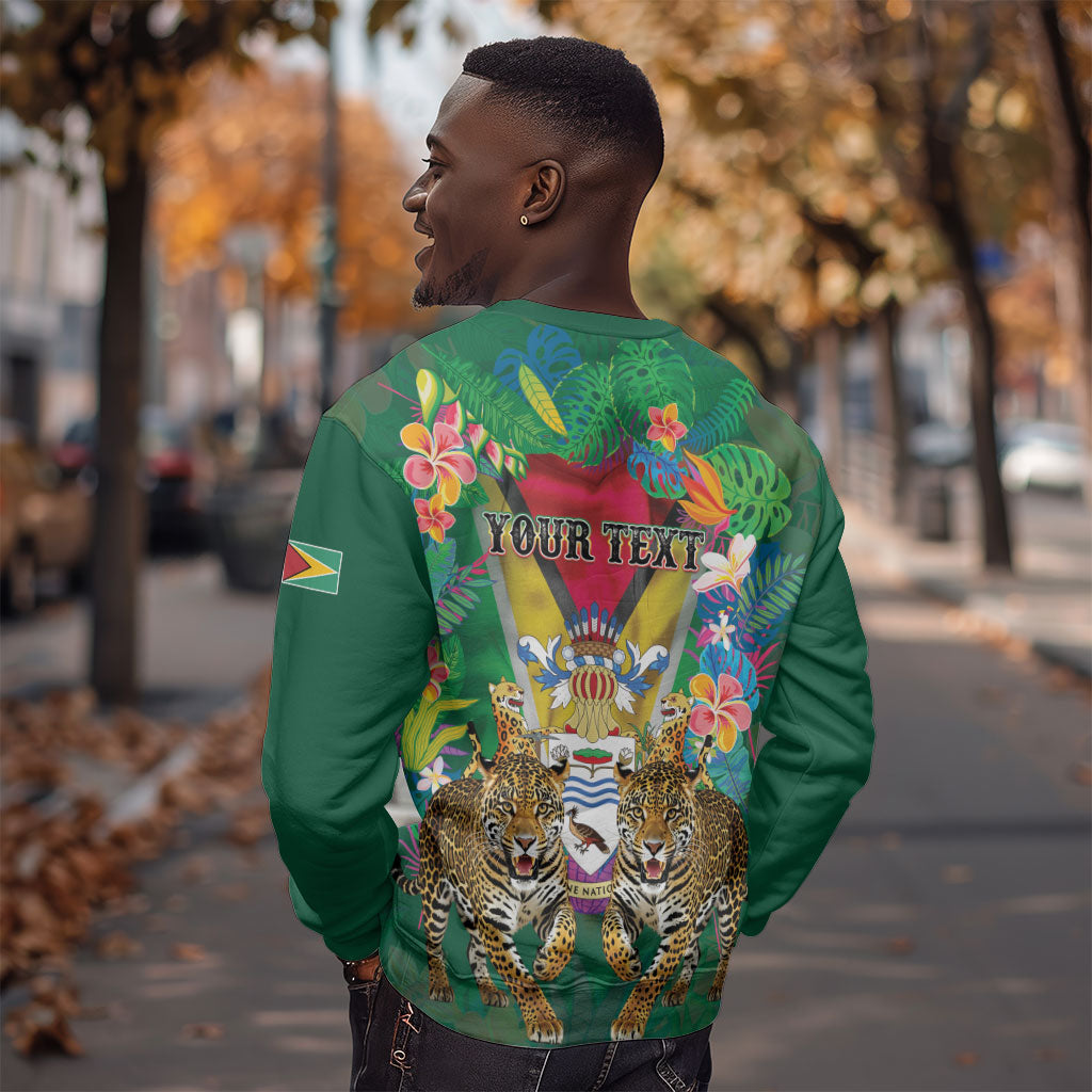 Personalized Guyana 60th Independence Day Sweatshirt Diamond Jubilee