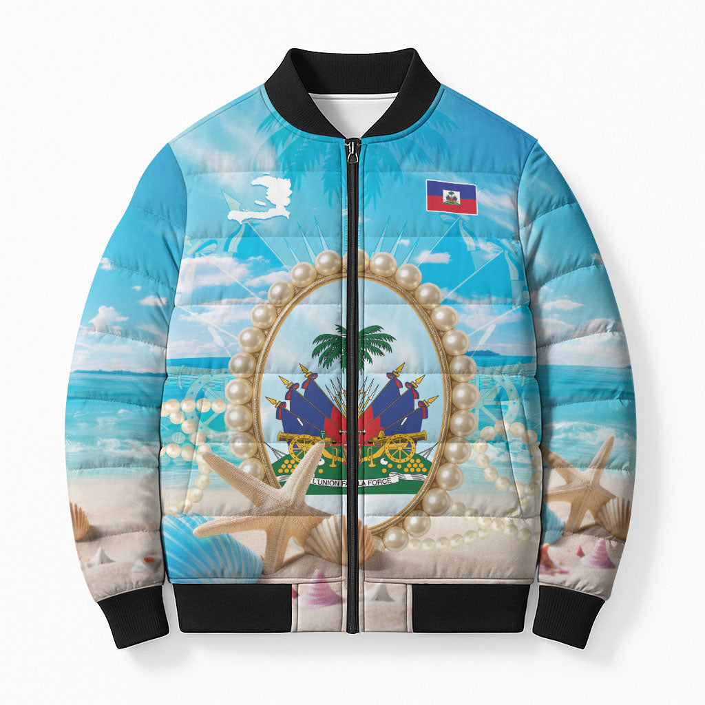 Personalized Haiti The Pearl Of Antilles Bomber Puffer Jacket Summer Aesthetic Vibe