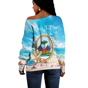 Personalized Haiti The Pearl Of Antilles Off Shoulder Sweater Summer Aesthetic Vibe