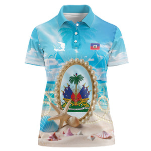 Personalized Haiti The Pearl Of Antilles Women Polo Shirt Summer Aesthetic Vibe