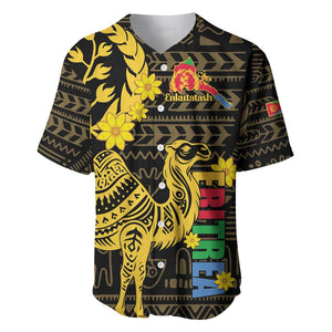 Enkutatash Eritrea New Year Baseball Jersey Eritrean Camel African Pattern