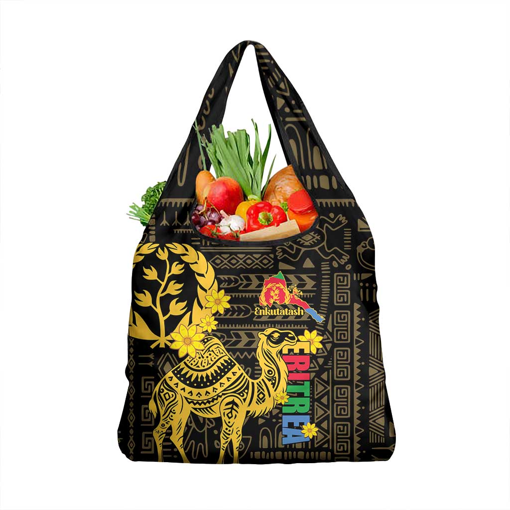 Enkutatash Eritrea New Year Grocery Bag Eritrean Camel African Pattern