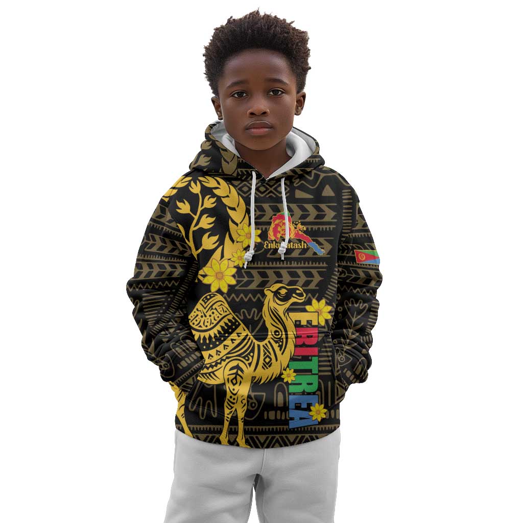 Enkutatash Eritrea New Year Kid Hoodie Eritrean Camel African Pattern