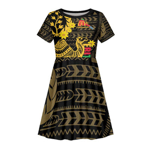 Enkutatash Eritrea New Year Kid Short Sleeve Dress Eritrean Camel African Pattern