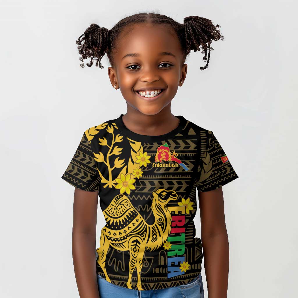 Enkutatash Eritrea New Year Kid T shirt Eritrean Camel African Pattern