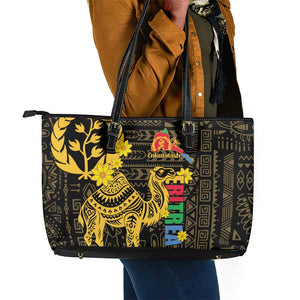 Enkutatash Eritrea New Year Leather Tote Bag Eritrean Camel African Pattern