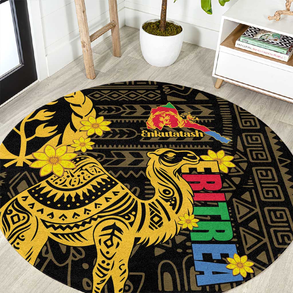 Enkutatash Eritrea New Year Round Carpet Eritrean Camel African Pattern