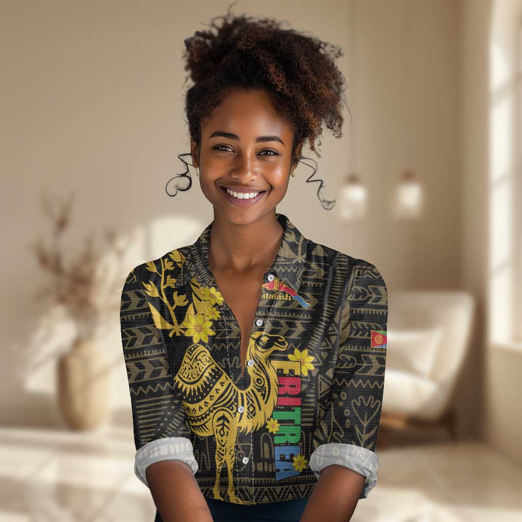 Enkutatash Eritrea New Year Women Casual Shirt Eritrean Camel African Pattern