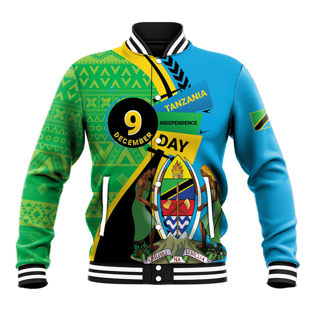 Personalized Tanzania African Pattern Baseball Jacket Happy Independence Day