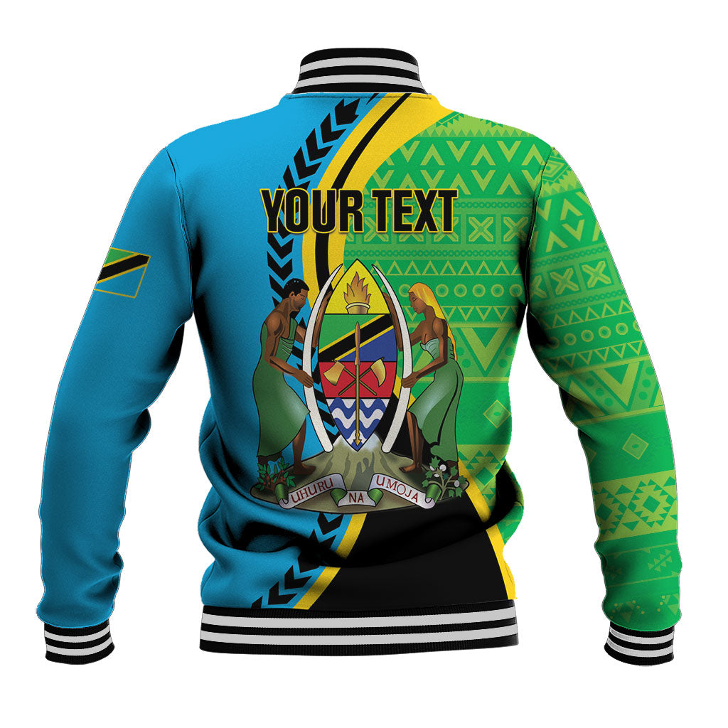 Personalized Tanzania African Pattern Baseball Jacket Happy Independence Day