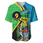Personalized Tanzania African Pattern Baseball Jersey Happy Independence Day