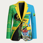 Personalized Tanzania African Pattern Blazer Happy Independence Day