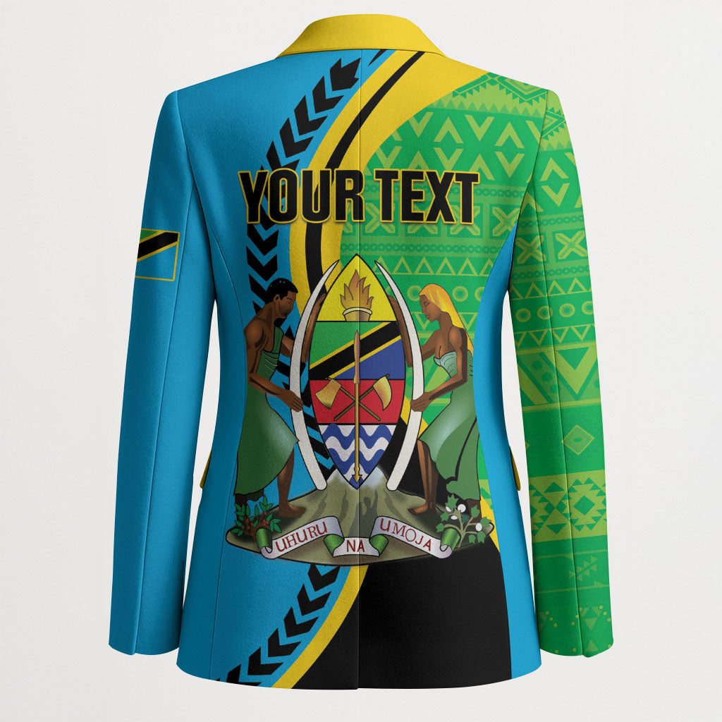 Personalized Tanzania African Pattern Blazer Happy Independence Day