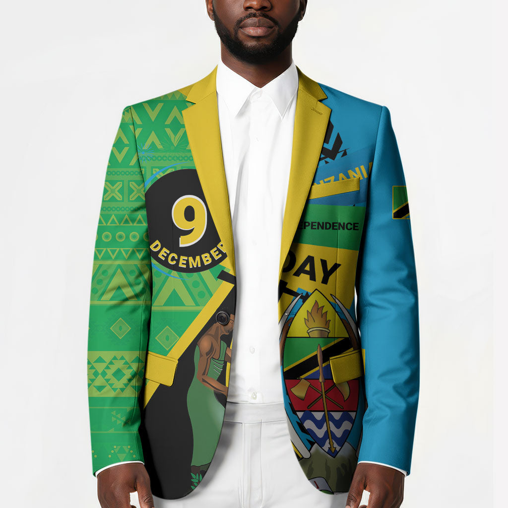Personalized Tanzania African Pattern Blazer Happy Independence Day