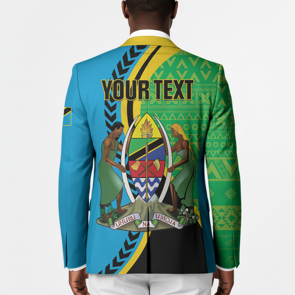 Personalized Tanzania African Pattern Blazer Happy Independence Day