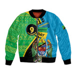 Personalized Tanzania African Pattern Bomber Jacket Happy Independence Day