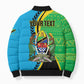 Personalized Tanzania African Pattern Bomber Puffer Jacket Happy Independence Day