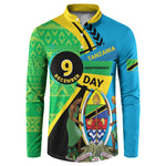 Personalized Tanzania African Pattern Button Sweatshirt Happy Independence Day