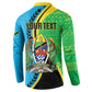 Personalized Tanzania African Pattern Button Sweatshirt Happy Independence Day