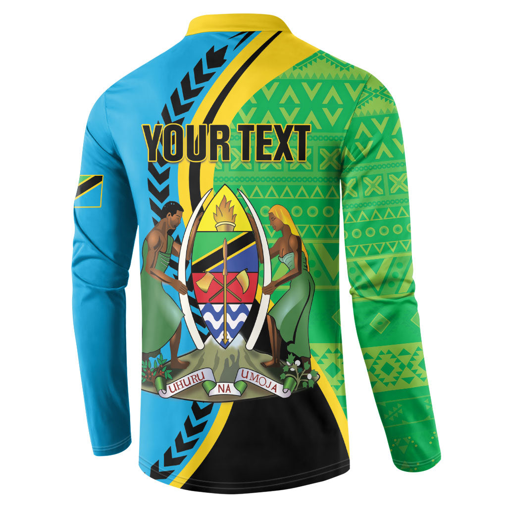 Personalized Tanzania African Pattern Button Sweatshirt Happy Independence Day