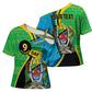 Personalized Tanzania African Pattern Cross Shoulder Shirt Happy Independence Day