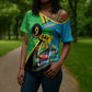 Personalized Tanzania African Pattern Cross Shoulder Shirt Happy Independence Day