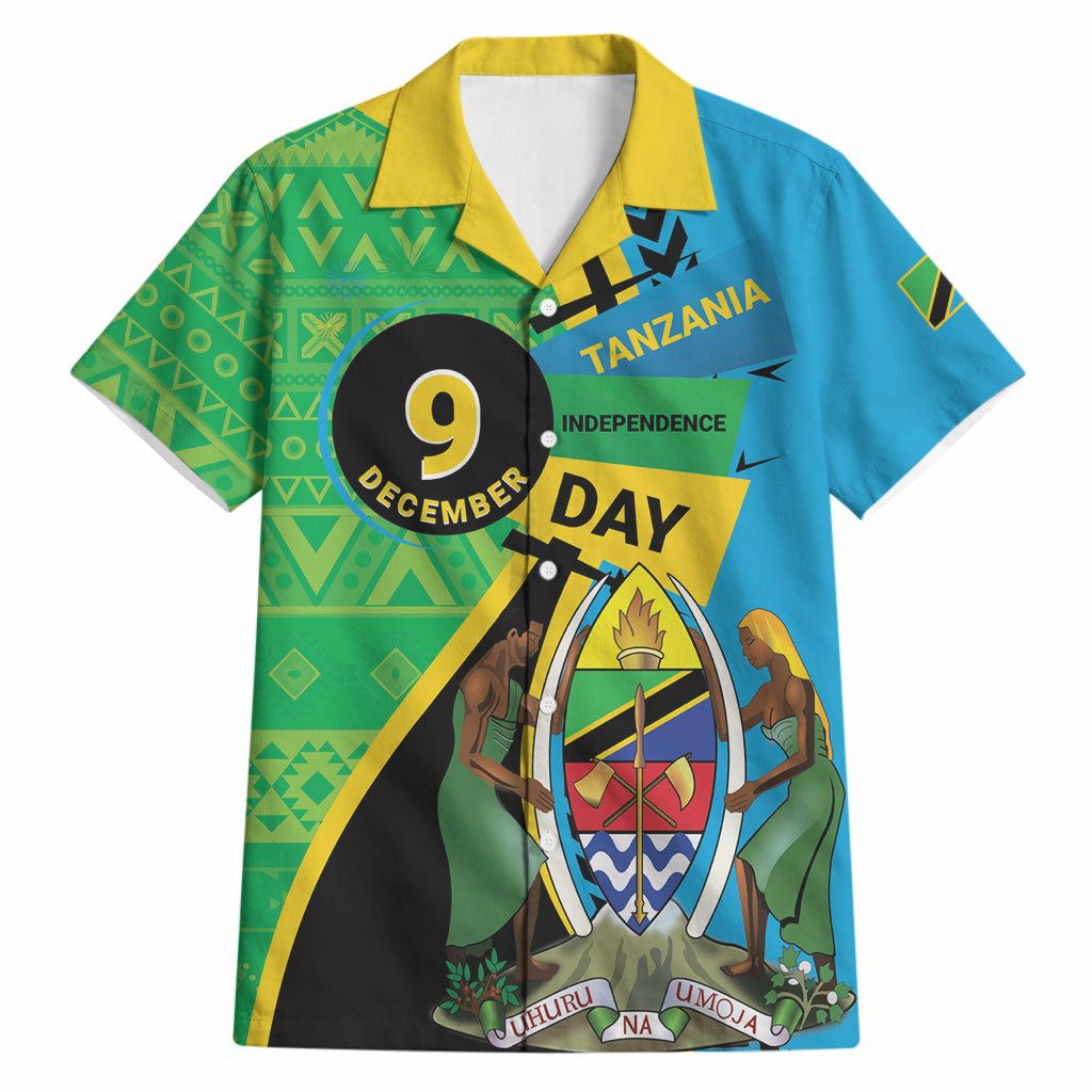 Personalized Tanzania African Pattern Hawaiian Shirt Happy Independence Day