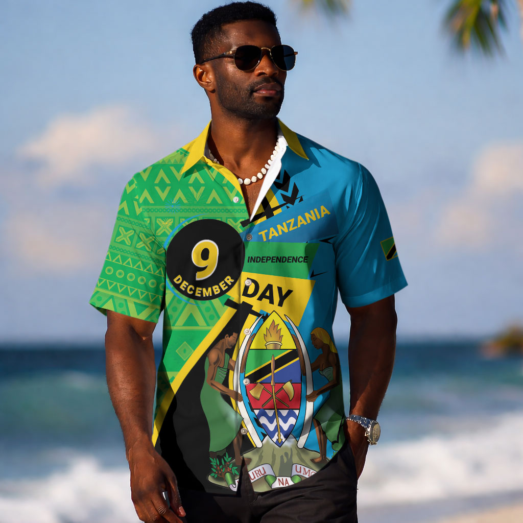 Personalized Tanzania African Pattern Hawaiian Shirt Happy Independence Day