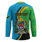 Personalized Tanzania African Pattern Hockey Jersey Happy Independence Day