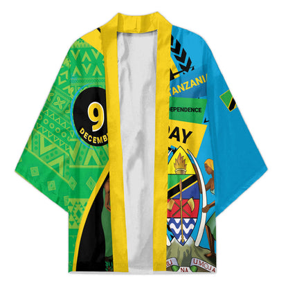 Personalized Tanzania African Pattern Kimono Happy Independence Day