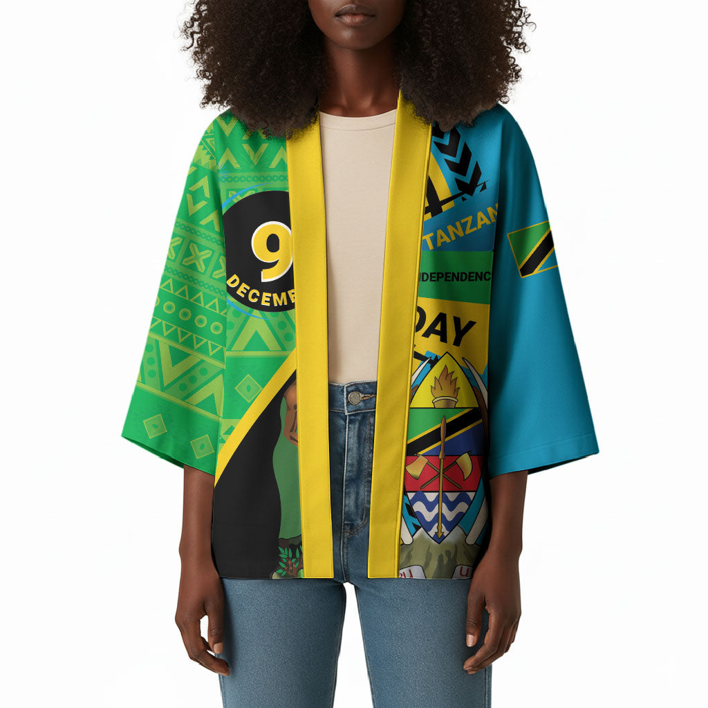 Personalized Tanzania African Pattern Kimono Happy Independence Day