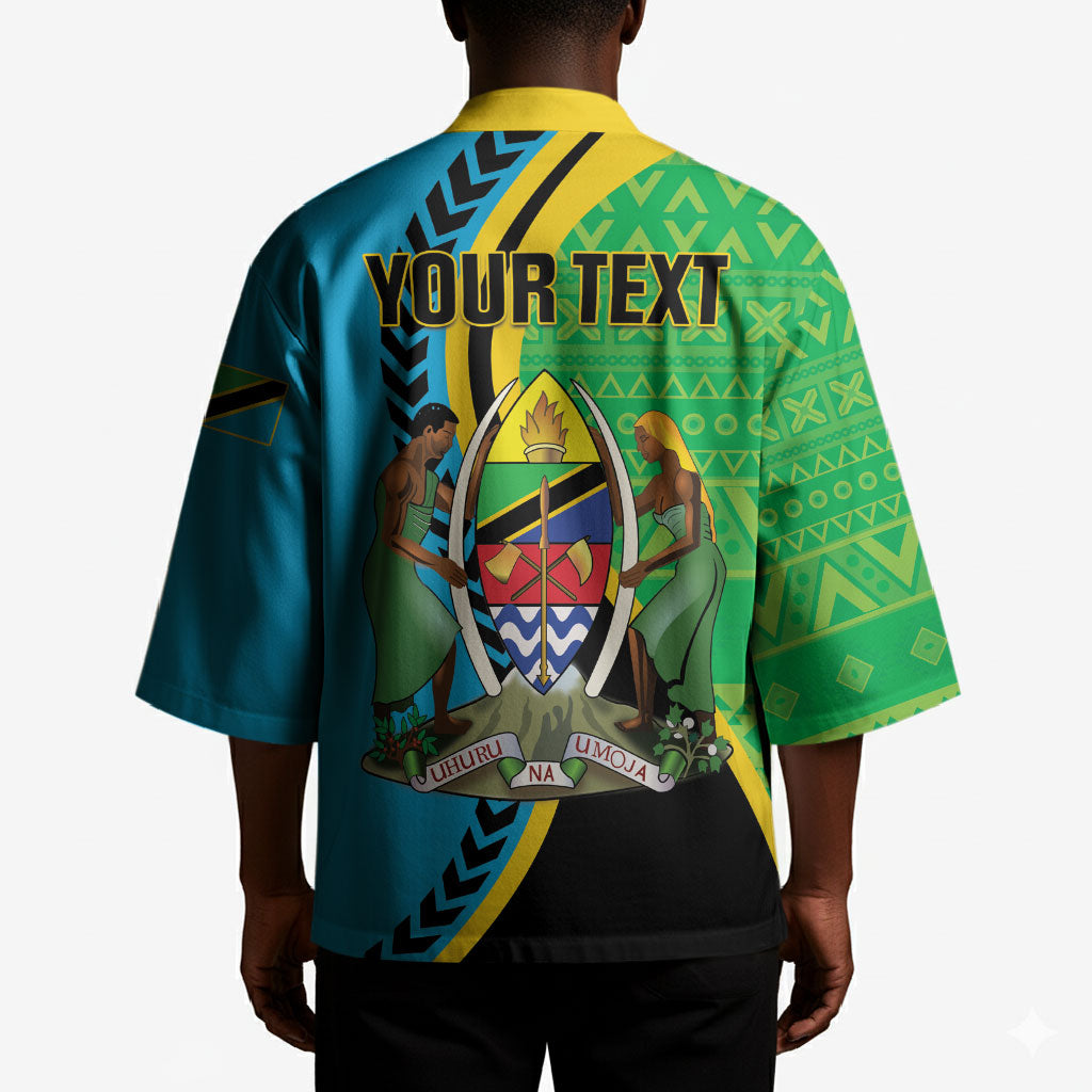 Personalized Tanzania African Pattern Kimono Happy Independence Day