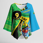 Personalized Tanzania African Pattern Kimono Sleeve Blouse Happy Independence Day