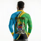 Personalized Tanzania African Pattern Long Sleeve Polo Shirt Happy Independence Day