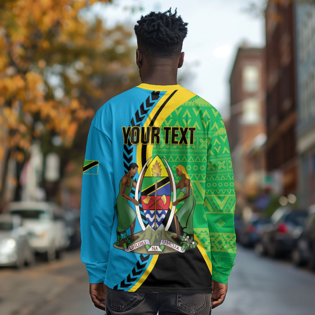 Personalized Tanzania African Pattern Long Sleeve Shirt Happy Independence Day