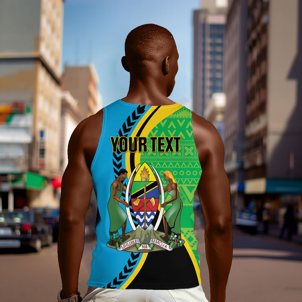 Personalized Tanzania African Pattern Men Tank Top Happy Independence Day