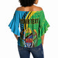 Personalized Tanzania African Pattern Off Shoulder Wrap Waist Top Happy Independence Day