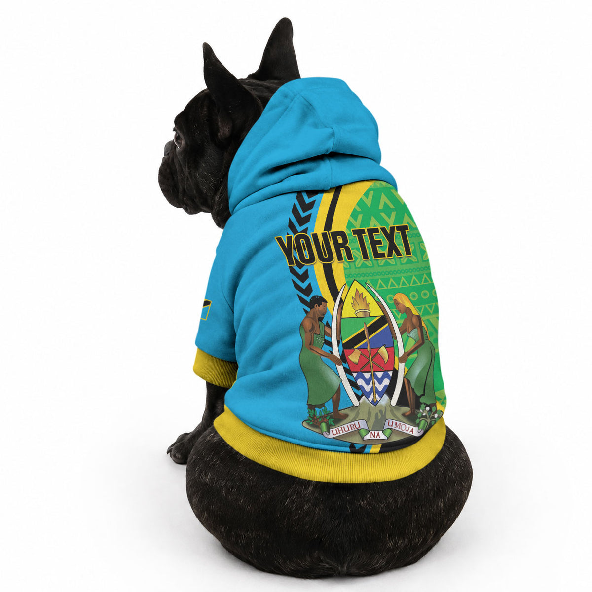 Personalized Tanzania African Pattern Pet Hoodie Happy Independence Day