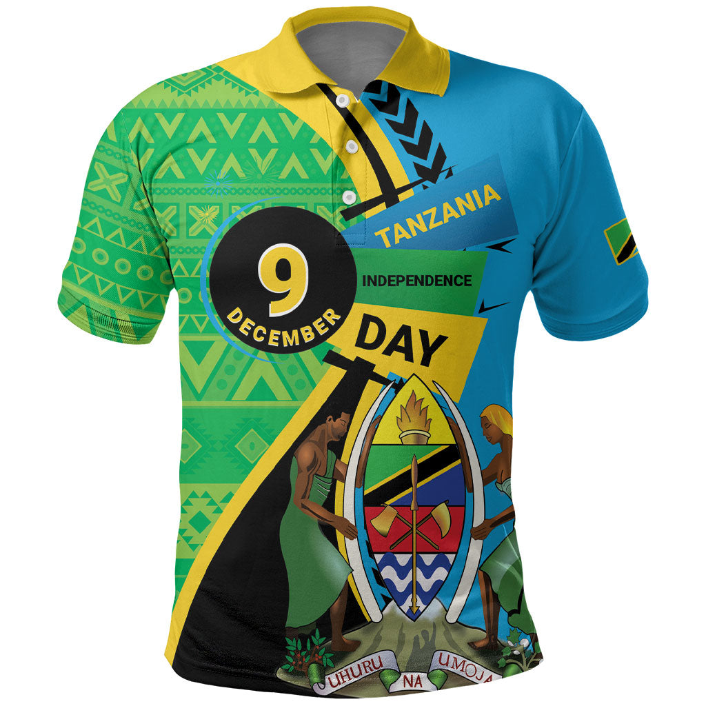 Personalized Tanzania African Pattern Polo Shirt Happy Independence Day