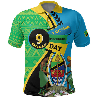 Personalized Tanzania African Pattern Polo Shirt Happy Independence Day