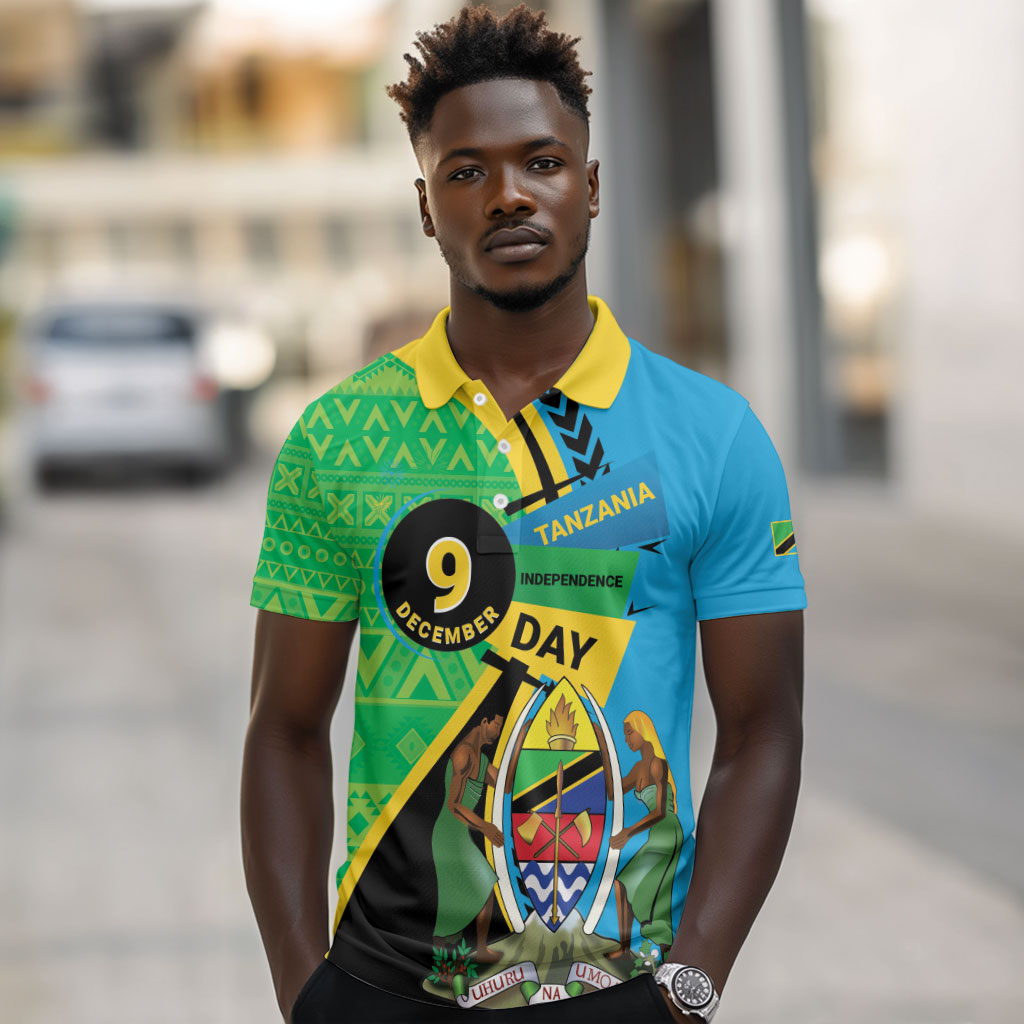 Personalized Tanzania African Pattern Polo Shirt Happy Independence Day