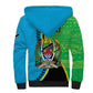 Personalized Tanzania African Pattern Sherpa Hoodie Happy Independence Day
